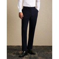 River Island Slim Fit Tailored Flat Front Suit Trousers Navy