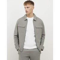 River Island Collared Neck Shacket Grey