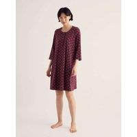 Seasalt Cornwall Cotton Rich Printed Nightdress Purple Mix