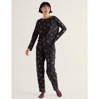 Seasalt Cornwall Cotton Rich Printed Pyjama Set Black Mix