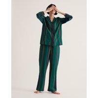 Seasalt Cornwall Pure Cotton Striped Pyjama Set Teal Mix