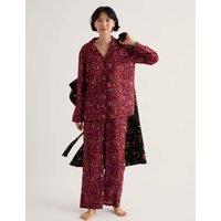 Seasalt Cornwall Pure Cotton Floral Pyjama Set Purple Mix