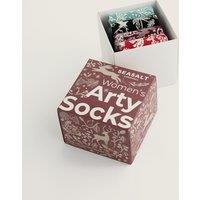 Seasalt Cornwall 4 Pack Animal Print Ankle High Socks Multi