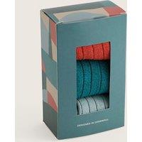 Seasalt Cornwall 3 Pack Cotton Rich Textured Ankle High Socks Multi