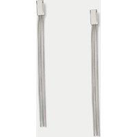 M&S Silver Tone Slinky Long Drop Earrings Silver