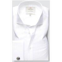Hawes & Curtis Slim Fit Pure Cotton Herringbone Shirt White
