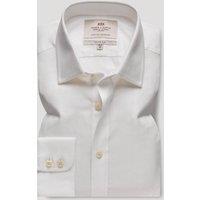 Hawes & Curtis Slim Fit Pure Cotton Herringbone Dress Shirt White