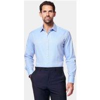 Hawes & Curtis Regular Fit Pure Cotton Herringbone Shirt Blue