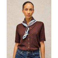White Stuff Cotton Rich Cardigan Brown
