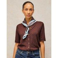 White Stuff Cotton Rich Cardigan Brown