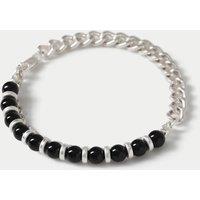 M&S Stone and chain Multirow Bracelet Silver
