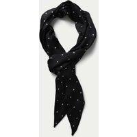 M&S Polka Tuxedo Scarf Black