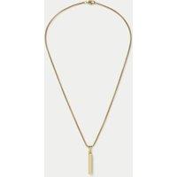 M&S Bar Pendant Necklace Gold