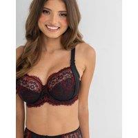 Pour Moi Hollywood Lace Side Support Plunge Bra (D-J) Black Mix