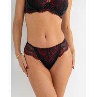 Pour Moi Hollywood Lace Thong Black Mix