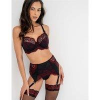Pour Moi Hollywood Lace Suspender Black Mix
