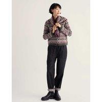 Seasalt Cornwall Merino Wool Rich Fair Isle Cardigan Pink Mix