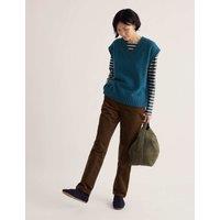 Seasalt Cornwall Cotton Blend Knitted Vest with Merino Wool Teal
