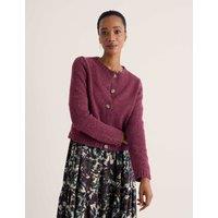 Seasalt Cornwall Merino Wool Rich Cardigan Medium Purple