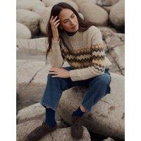 Seasalt Cornwall Merino Wool Rich Fair Isle Jumper Natural Mix