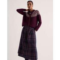 Seasalt Cornwall Merino Wool Rich Fair Isle Jumper Purple Mix