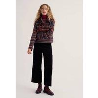 Seasalt Cornwall Merino Wool Rich Striped Jumper Orange Mix