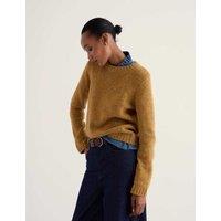 Seasalt Cornwall Merino Wool Rich Textured Crew Neck Jumper Camel