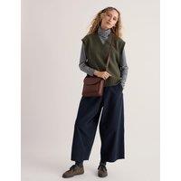 Seasalt Cornwall Cotton Blend Knitted Vest with Merino Wool Khaki