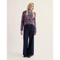 Seasalt Cornwall Merino Wool Rich Striped Jumper Purple Mix