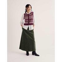 Seasalt Cornwall Merino Wool Rich Fair Isle Knitted Vest Purple Mix