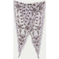 M&S Knitted Paisley Red Scarf Brown Mix