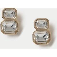 M&S Geometric Crystal Mini Stud Clear