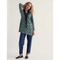 Seasalt Cornwall Cotton Rich Jersey Floral Relaxed Tunic Blue Mix