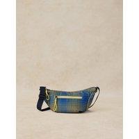 White Stuff Checked Bum Bag Green Mix