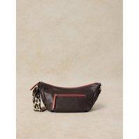 White Stuff Leather Cross Body Bag Brown