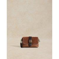 White Stuff Leather Mini Cross Body Bag Brown Mix