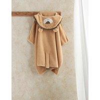 Mamas & Papas Pure Cotton Hooded Lion Towel Brown
