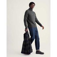 Seasalt Cornwall Merino Wool Rich Flecked Roll Neck Jumper Grey