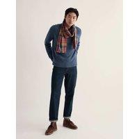 Seasalt Cornwall Merino Wool Rich Flecked Crew Neck Jumper Blue