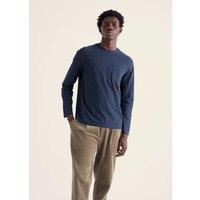 Seasalt Cornwall Pure Cotton Jersey Long Sleeve Top Navy