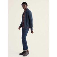 Seasalt Cornwall Merino Wool Rich Shawl Neck Zip Up Cardigan Navy