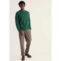 Seasalt Cornwall Merino Wool Rich Flecked Crew Neck Jumper Green