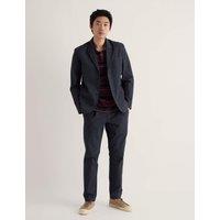 Seasalt Cornwall Treloyan Cotton Blend Micro Check Blazer Navy Mix