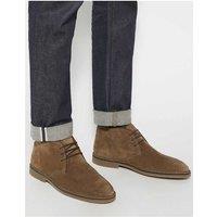 Dune London Wide Fit Suede Chukka Boots Taupe