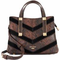 Dune London Snakeskin Print Tote Bag Brown