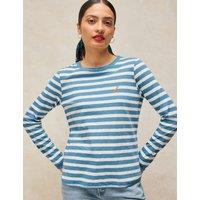 White Stuff Pure Cotton Striped T-Shirt White Mix