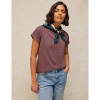 White Stuff Pure Cotton Crew Neck Chest Pocket T-Shirt Brown