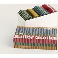 Seasalt Cornwall 4pk Assorted Striped Socks Multi