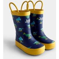 JoJo Maman Bb Dinosaur Print Wellies (3 Small - 11 Small) Yellow Mix