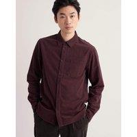 Seasalt Cornwall Regular Fit Corduroy Shirt Dark Brown